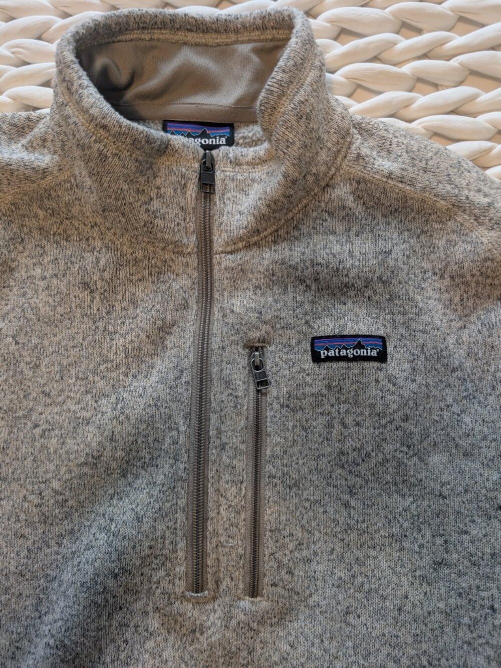 Patagonia Better Sweater 1/4 Zip Heather Gray Fleece Men L